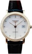 Longines Dameur L4.378.9.87.4 Elegant Hvid/Læder Ø27.2 mm