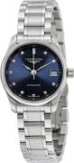 Longines Dameur L2.128.4.97.6 Master Blå/Stål Ø25.5 mm