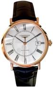 Longines Herreur L4.787.8.11.4 Elegant Hvid/Læder Ø37 mm