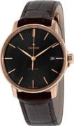 Rado Herreur R22861165 Coupole Sort/Læder Ø38 mm
