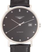 Longines Herreur L4.910.4.57.2 Elegant Sort/Læder Ø39 mm