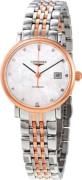 Longines Dameur L4.310.5.87.7 Elegant Hvid/Rosaguldtonet stål Ø29 mm