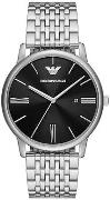 Emporio Armani Herreur AR11600 Minimalist Sort/Stål Ø42 mm