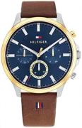 Tommy Hilfiger Herreur 1710496 Multifunction Blå/Læder Ø44 mm