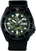 Seiko 5 Sports Herreur SRPJ37K1 Street Style Grøn/Tekstil Ø43 mm