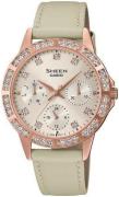 Casio Dameur SHE-3517PGL-9AUEF Sheen Champagne/Læder Ø35 mm