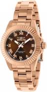 Invicta Dameur 37426 Pro Diver Brun/Rosaguldtonet stål Ø34 mm