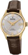 Festina Dameur F20011-2 Swiss Made Sølvfarvet/Læder Ø29 mm