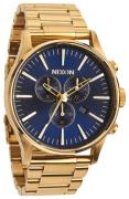Nixon Herreur A3861922-00 The Sentry Blå/Gul guldtonet stål Ø42 mm