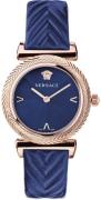 Versace Dameur VERE01720 V Motif 35mm Blå/Læder Ø35 mm