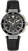 Versace Herreur VE3L00222 Greca Sort/Læder Ø45 mm