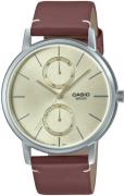 Casio Herreur MTP-B310L-9AVEF Collection Champagne/Læder Ø41 mm