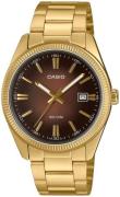 Casio MTP-1302PGC-5AVEF Collection Brun/Gul guldtonet stål Ø38.5 mm