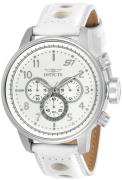 Invicta Herreur 24083 S1 Rally Hvid/Læder Ø48 mm