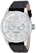 Invicta Herreur 13008 I-Force Sølvfarvet/Læder Ø48 mm