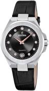 Festina Dameur F20701-5 Mademoiselle Sort/Læder Ø33 mm