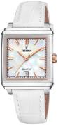 Festina Dameur F20682-1 Classic Hvid/Læder