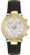 Versace Herreur VEPY01321 Urban Mystique Sølvfarvet/Læder Ø44 mm