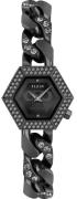 Philipp Plein Dameur PWWBA0423 The Hexagon Gourmette Sort/Stål Ø28