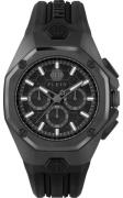 Philipp Plein Herreur PWTBA0623 Octagon Sølvfarvet/Gummi Ø45 mm