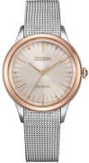 Citizen Dameur EM1156-80X Eco Drive Champagne/Stål Ø32 mm