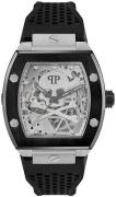 Philipp Plein Herreur PWBAA2023 The Skeleton Sølvfarvet/Gummi