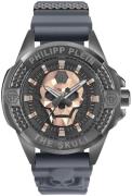 Philipp Plein PWAAA2324 The Skull Grå/Stål Ø44 mm