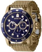 Invicta Herreur 47239 Pro Diver Blå/Gul guldtonet stål Ø48 mm