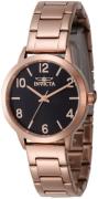 Invicta Dameur 47272 Wildflower Sort/Rosaguldtonet stål Ø34 mm