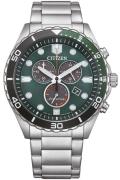 Citizen Herreur AT2561-81X Eco Drive Grøn/Stål Ø43 mm