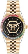 Philipp Plein Dameur PW2BA0623 Street Couture Sort/Gul guldtonet