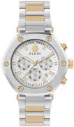 Philipp Plein PWZBA0423 The Hexagon Hvid/Gul guldtonet stål Ø42 mm