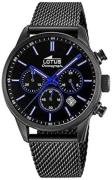 Lotus Herreur 18700/3 Chrono Sort/Stål Ø41.5 mm
