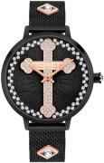 Police Dameur P16031MSB02MMA Socrota Sort/Rosaguldtonet stål Ø36 mm