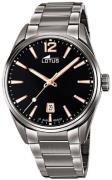 Lotus Herreur 18684/2 Chrono Sort/Stål Ø42 mm