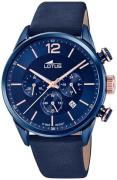 Lotus Herreur 18681/2 Chrono Blå/Læder Ø43 mm