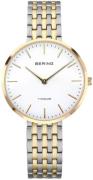 Bering Dameur 19334-010 Titanium Hvid/Gul guldtonet stål Ø34 mm