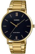 Casio Herreur MTP-VT01G-1BUDF Classic Sort/Gul guldtonet stål Ø40 mm