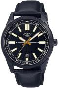 Casio Herreur MTP-VD02BL-1EUDF Classic Sort/Læder Ø41 mm