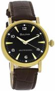 Bulova Herreur 97A151 American Clipper Sort/Læder Ø39 mm