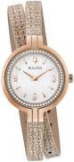 Bulova Dameur 98R279 Rhapsody Hvid/Læder Ø30 mm