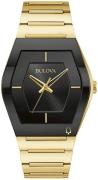 Bulova Herreur 97A164 Latin Sort/Gul guldtonet stål
