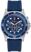 Bulova Herreur 96K108 Blå/Gummi Ø44 mm