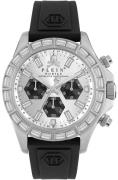 Philipp Plein Herreur PWVAA0123 Street Couture Sølvfarvet/Gummi Ø43