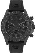Philipp Plein Herreur PWVAA0423 Street Couture Sort/Gummi Ø43 mm