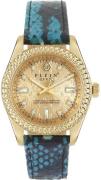 Philipp Plein Dameur PWDAA0221 Queen Guldfarvet/Læder Ø36 mm