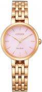 Citizen Dameur EM0993-82X Eco Drive Rosa/Rosaguldtonet stål Ø28 mm