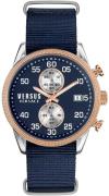 Versus by Versace Herreur S66090016 Blå/Tekstil Ø44 mm