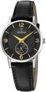 Festina Dameur F20570-4 Retro Sort/Læder Ø29 mm
