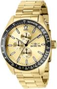 Invicta Herreur 38970 Aviator Guld/Gul guldtonet stål Ø45 mm
